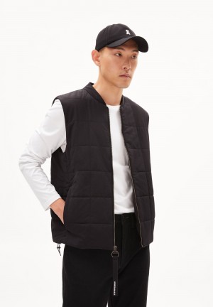ARMEDANGELS AABISKO Waistcoat Regular Fit made of Polyamid Mix (recycled) Noir | 0721598-HI