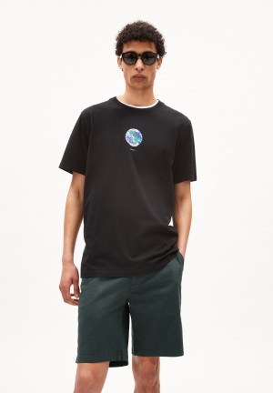 ARMEDANGELS AADONI BELLAA T-Shirt Relaxed Fit made of Organic Cotton Noir | 9628517-VH