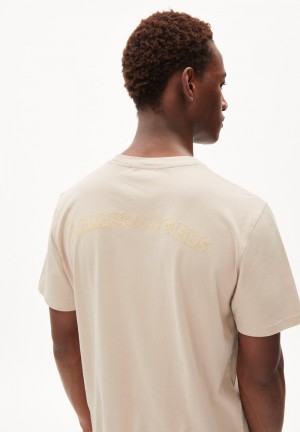 ARMEDANGELS AADONI COLLEGE EMBRO T-Shirt Relaxed Fit made of Organic Cotton Sable | 5932408-LC