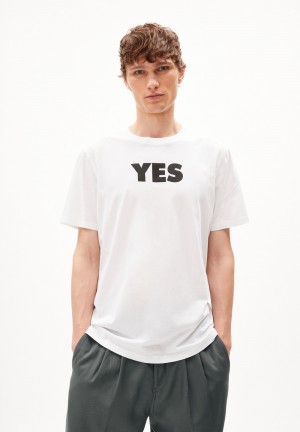 ARMEDANGELS AADONI MAAYBE T-Shirt Relaxed Fit made of Organic Cotton Blanche | 8410632-XQ