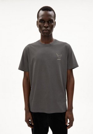 ARMEDANGELS AADONI NESTLING T-Shirt Relaxed Fit made of Organic Cotton Iron Cast | 4390127-RP