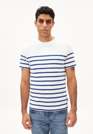 ARMEDANGELS AADROS STRIPES T-Shirt Regular Fit made of Organic Cotton Indigo | 0481632-TA