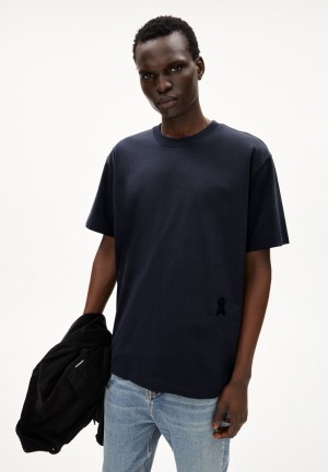 ARMEDANGELS AADRU Heavyweight T-Shirt Oversized Fit made of Organic Cotton Night Sky | 9345726-NK