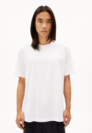 ARMEDANGELS AADRU Heavyweight T-Shirt Oversized Fit made of Organic Cotton Blanche | 5327046-LK