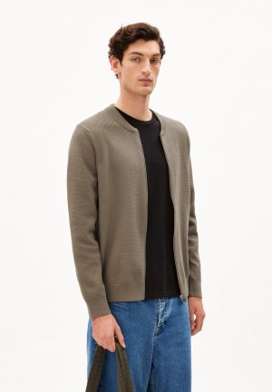 ARMEDANGELS AAGADI COMPACT Knit Cardigan Regular Fit made of Organic Cotton Muddy Water | 8492501-BM