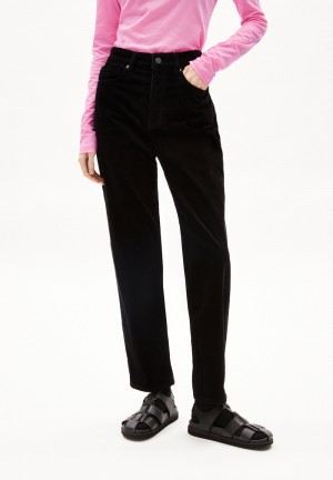 ARMEDANGELS AAIKALA CORDUROY Woven Pants made of Organic Cotton Mix Noir | 5364298-YZ