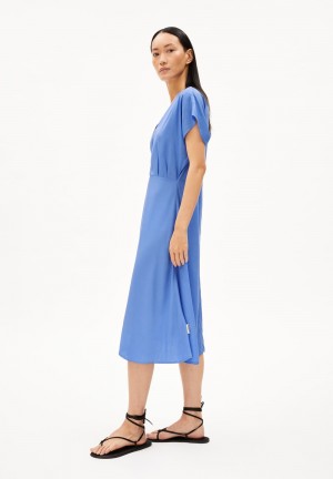 ARMEDANGELS AALBINE Woven Dress Regular Fit made of TENCEL™ Lyocell Mix Bleu | 6985410-RV
