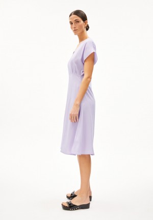 ARMEDANGELS AALBINE Woven Dress Regular Fit made of TENCEL™ Lyocell Mix Lavande Noir | 7423156-RI