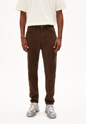 ARMEDANGELS AARJO TARPA GMT DYE Jeans Tapered Leg Mid Waist Organic Cotton Mix Comfort-Stretch Earth | 8134250-LG