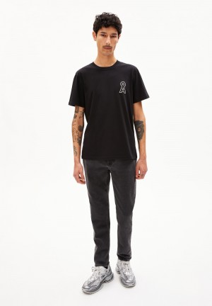 ARMEDANGELS AARJO TARPA Jeans Tapered Leg Mid Waist recycled Cotton Mix Comfort-Stretch Smoked | 6403852-CK