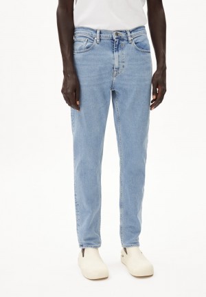 ARMEDANGELS AARJO TARPA Jeans Tapered Leg Mid Waist Organic Cotton Mix Comfort-Stretch Bleu | 2473189-EH