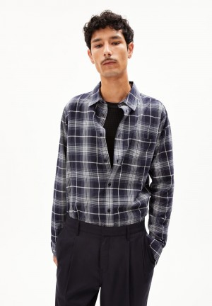 ARMEDANGELS AARNAULT Shirt Relaxed Fit made of Organic Cotton Night Sky-oatmilk | 5140673-LK