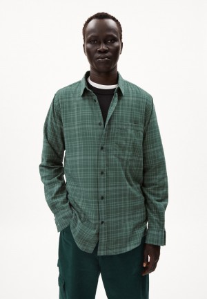 ARMEDANGELS AARSENIO Shirt Relaxed Fit made of Organic Cotton Vert Vert | 3589720-VR