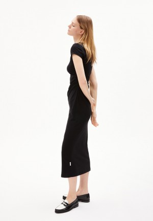 ARMEDANGELS ADAAJA Jersey Dress Slim Fit made of LENZING™ ECOVERO™ Viscose Mix Noir | 7518296-TU