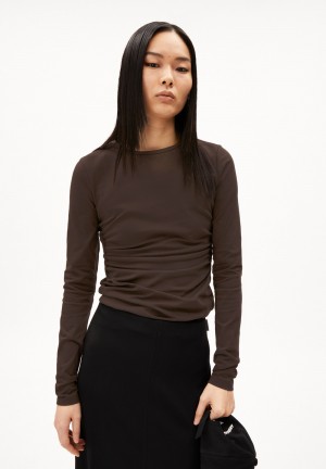 ARMEDANGELS ADAAJA LORA Longsleeve Slim Fit made of Organic Cotton Mix Cafe | 3780649-MN
