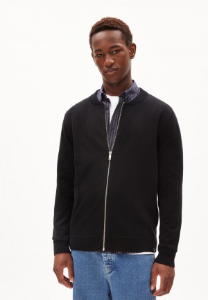 ARMEDANGELS AGAAMON Cardigan Regular Fit made of Organic Cotton Noir | 2853401-LK