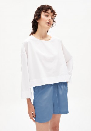 ARMEDANGELS AGDAA Blouse made of Organic Cotton Blanche | 6781409-HP