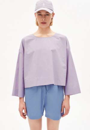 ARMEDANGELS AGDAA Blouse made of Organic Cotton Violette | 0549283-WG