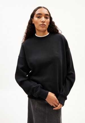 ARMEDANGELS ALIZAA Sweatshirt Oversized Fit made of Organic Cotton Noir | 3672915-VZ