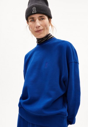 ARMEDANGELS ALIZAA Sweatshirt Oversized Fit made of Organic Cotton Bleu | 0316849-FK