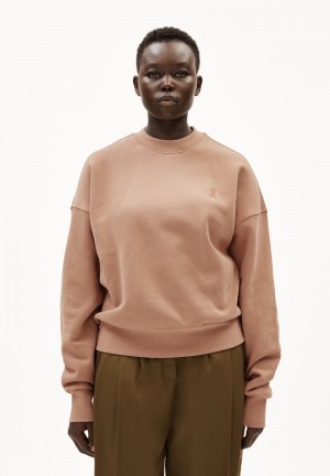 ARMEDANGELS ALIZAA Sweatshirt Oversized Fit made of Organic Cotton Cinnamon Dust | 5913682-SD