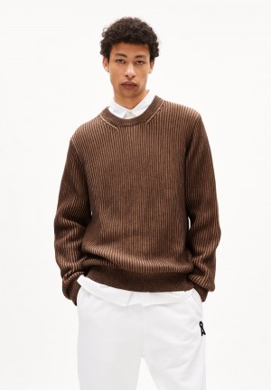 ARMEDANGELS ANDRAAS Sweater Regular Fit made of Organic Cotton Earth-cinnamon Dust | 8642309-BL