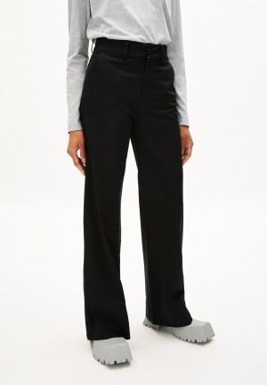 ARMEDANGELS ANUAA DETAIL Woven Pants Slim Fit made of Organic Cotton Mix Noir | 8026351-XF