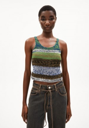 ARMEDANGELS ARABELLAA Knit Top Slim Fit made of Organic Cotton Vert | 3286704-IO