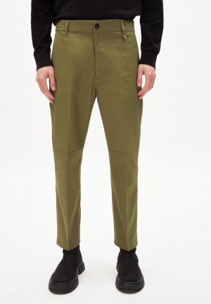 ARMEDANGELS ARBEJAA Pants Regular Fit made of Organic Cotton Oliva | 2149765-OC