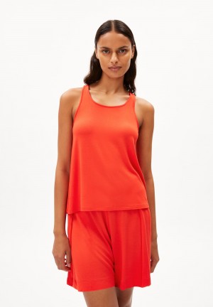 ARMEDANGELS ARELINAA Top Regular Fit made of LENZING™ ECOVERO™ Viscose Mix Rouge | 7418629-LP