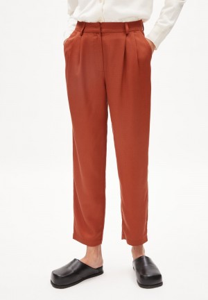 ARMEDANGELS ARETAA Pants Relaxed Fit made of TENCEL™ Lyocell Brick | 2547380-LW