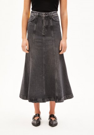 ARMEDANGELS ARIENAA Denim Skirt Slim Fit made of Organic Cotton Mix Obsidienne | 7368241-MH