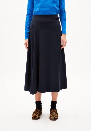 ARMEDANGELS AVAA LOUAA Jersey Skirt Relaxed Fit made of Organic Cotton Mix Night Sky | 6315749-AN