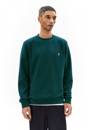 ARMEDANGELS BAARO COMFORT Sweatshirt Regular Fit made of Organic Cotton Mix Noir | 2356470-PJ