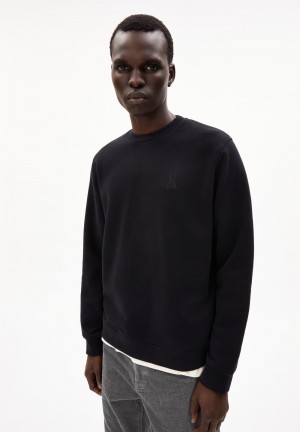 ARMEDANGELS BAARO NESTLING Sweatshirt Regular Fit made of Organic Cotton Mix Noir | 2789146-FQ