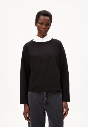 ARMEDANGELS BEAA TRICE Longsleeve Loose Fit made of TENCEL™ Lyocell Mix Noir | 3125086-MH