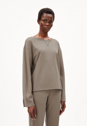 ARMEDANGELS BEAA TRICE Longsleeve Loose Fit made of TENCEL™ Lyocell Mix Muddy Water | 7318456-YO