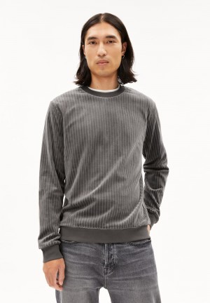 ARMEDANGELS BENJAARO CORDUROY Sweatshirt Regular Fit made of Organic Cotton Iron Cast | 2697308-GQ