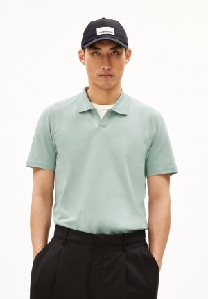 ARMEDANGELS BRAAN PREMIUM Polo T-Shirt Regular Fit made of Organic Cotton Mix Morning Dew | 6270498-OL