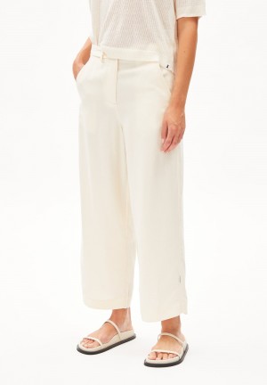 ARMEDANGELS CAARUNUS LINO Woven Pants made of Linen-Mix Oatmilk | 8734510-IH