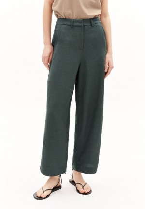 ARMEDANGELS CAARUNUS LINO Woven Pants made of Linen-Mix Space Steel | 4690825-OW