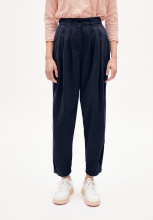 ARMEDANGELS CARINAA Pants made of Organic Cotton Mix Night Sky | 8932716-KT