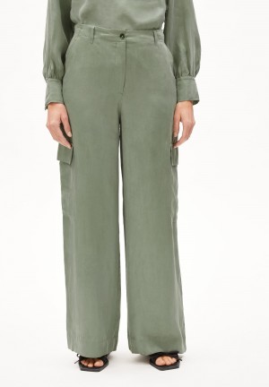 ARMEDANGELS CATIAA Woven Pants made of Lyocell Grise Vert | 9064158-WU