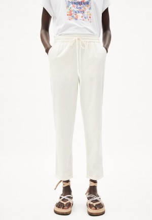 ARMEDANGELS DANIAA LINO Pants made of Linen-Mix Blanche | 0682397-WE