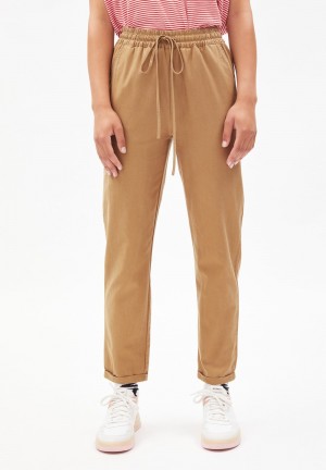 ARMEDANGELS DANIAA Pants made of Organic Cotton Mix Smoky Almond | 0794365-FH