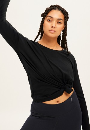 ARMEDANGELS DAYITAA Activewear Longsleeve made of TENCEL™ Lyocell Mix Noir | 6497513-NI