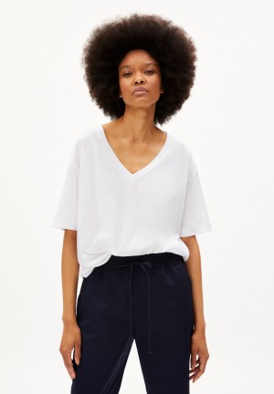 ARMEDANGELS DEMIKAA T-Shirt Oversized Fit made of Organic Cotton Blanche | 4620579-UL