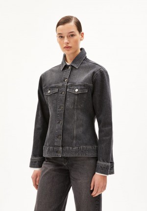 ARMEDANGELS DENSIAA Denim Jacket Oversized Fit made of Organic Cotton Mix Obsidienne | 5713694-FU