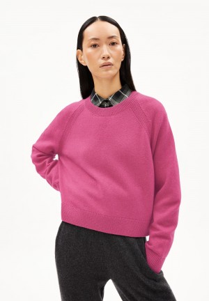 ARMEDANGELS DILIRIAA REGLANA Sweater Loose Fit made of Organic Wool Mix Crushed Berry | 9427361-WZ