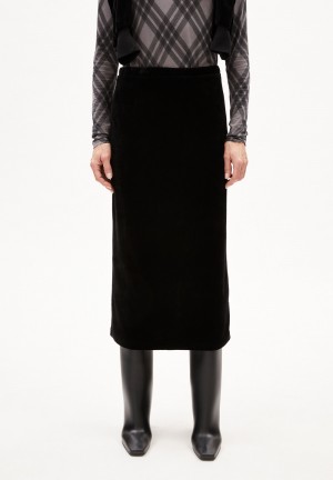 ARMEDANGELS EMOLGAA Jersey Skirt Slim Fit made of TENCEL™ Modal Mix Noir | 7310486-HK